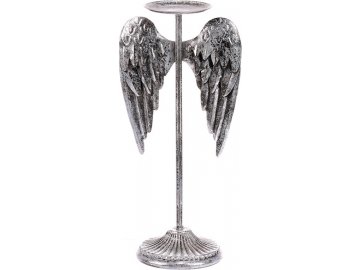 Kovový svícen s andělskými křídly 41 cm