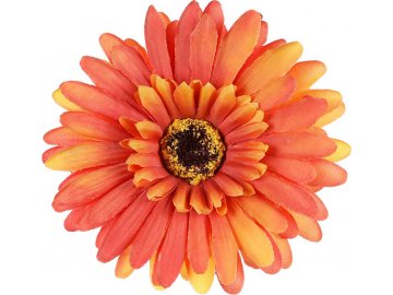 Gerbera, barva oranžová. Květina umělá vazbová.  Cena za balení 12 kusů