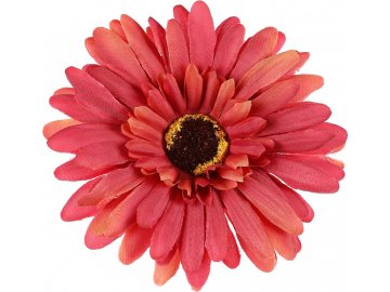 Gerbera, barva oranžová. Květina umělá vazbová.  Cena za balení 12 kusů