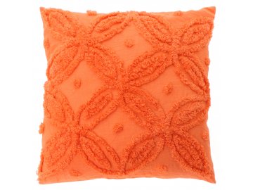 Dekorativní polštář Yaron s plastickým vzorem oranžový