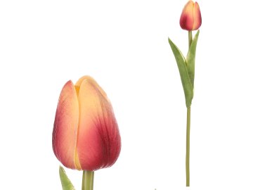 Tulipán mini , barva žluto-růžová.  Květina umělá pěnová