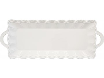 Porcelánový servírovací talíř s uchy Elite White