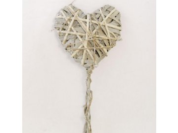 Srdce proutěné zápich 55x15x3cm