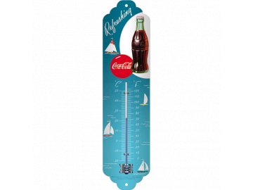 Venkovní teploměr kovový Coca Cola refreshing