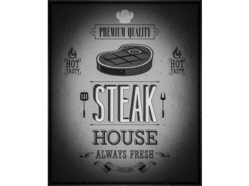 Deska Steak House Black and White 30x40 cm