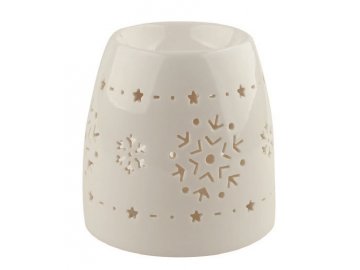 Aroma lampa porcelánová s vločkami 11cm