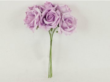 Růžičky pěnové puget 6ks květ 7cm