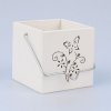 16087 zavesny svicen motyl s kvetinou bily 7x7x7cm