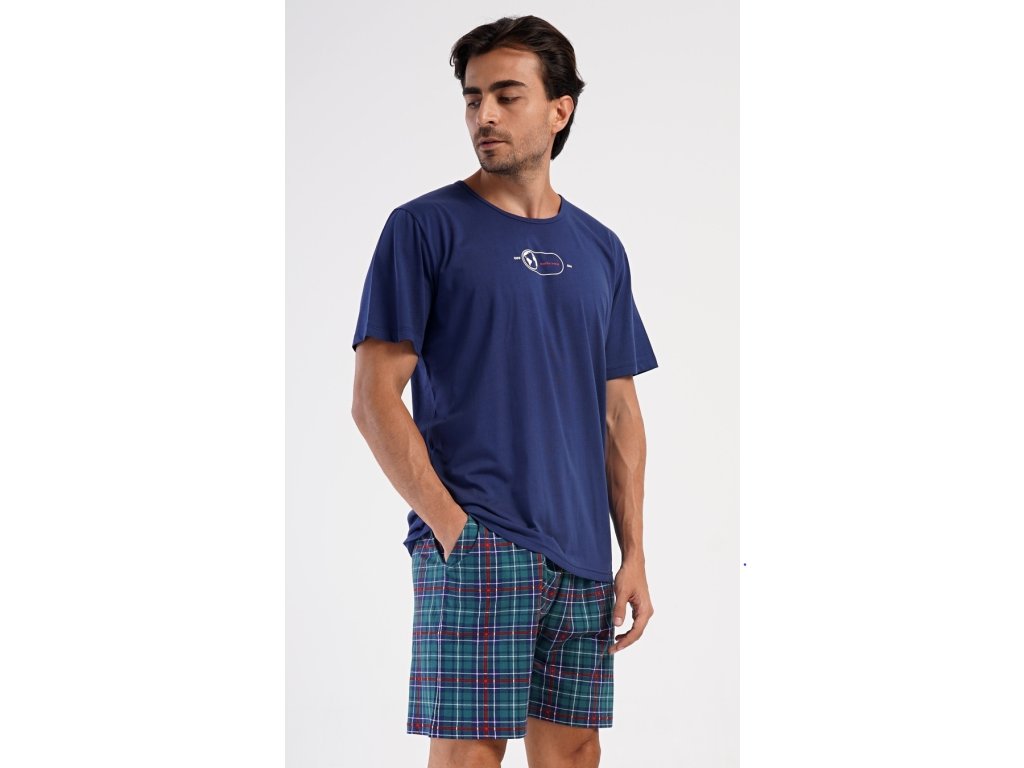 Pánske pyžamo šortky Tobias (Varianta tmavě zelená; XXL)