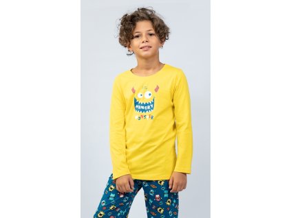 Detské pyžamo dlhé Monster (Varianta žlutá; 3 - 4)
