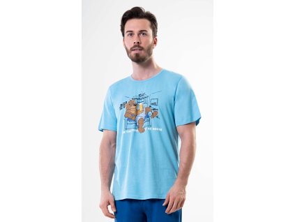 Pánske pyžamo šortky Boss (Varianta světle tyrkysová; M)