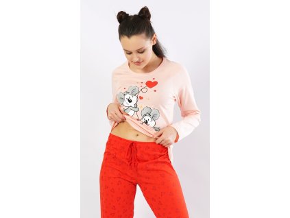 Dámske pyžamo dlhé Koaly (Varianta světle lososová; XL)