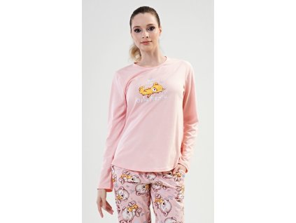 Dámske pyžamo dlhé Only for you (Varianta světle šedá; XL)