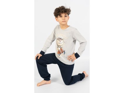 Detské pyžamo dlhé Motocycle (Varianta tyrkysová; 3 - 4)