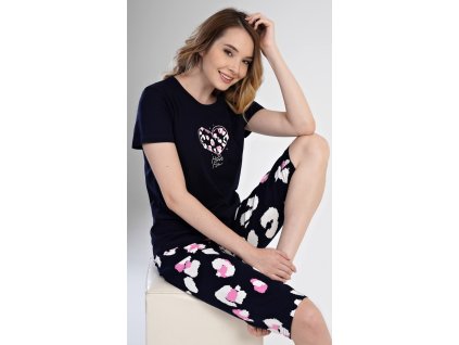 Dámske pyžamo kapri Jana (Varianta lososová; M)