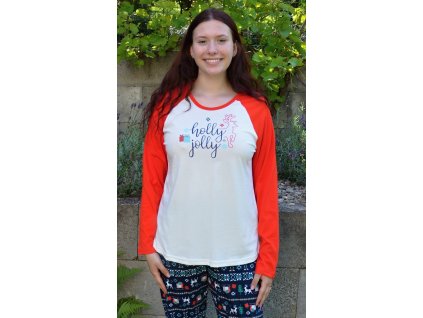 Dámske pyžamo dlhé Vianočný darček (Varianta bílá; S)