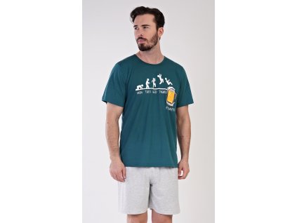 Pánske pyžamo šortky Filip (Varianta tmavě zelená; M)