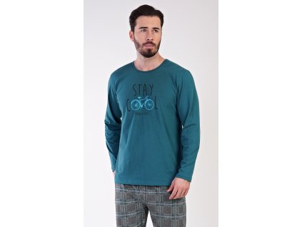 Pánske pyžamo dlhé Adam (Varianta tmavě zelená; L)