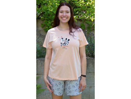 Dámske pyžamo šortky Zebra (Varianta světle šedá; S)