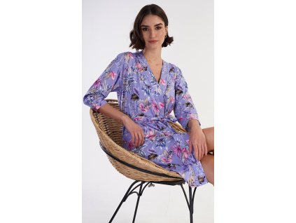 Dámsky župan krátky Alžběta (Varianta modrošedá; XXL)