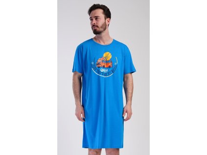 Pánska nočná košeľa s krátkym rukávom Adventure (Varianta zelená; M)