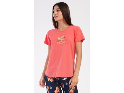 Dámske pyžamo kapri Dominika (Varianta oranžová; M)