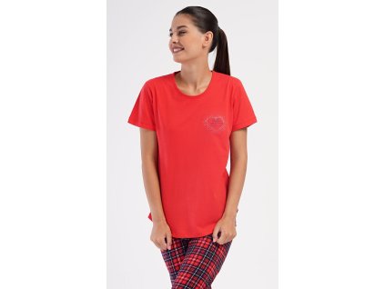 Dámske pyžamo kapri Kateřina (Varianta červená; XXL)