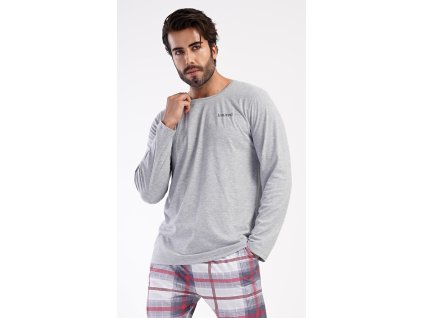 Pánske pyžamo dlhé Marek (Varianta šedá; XXL)