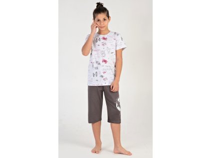Detské pyžamo kapri Kuba (Varianta světle šedá; 3 - 4)