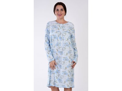 Dámska nočná košeľa s dlhým rukávom Estela (Varianta lososová; 3XL)