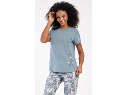 Dámske pyžamo kapri Francesca (Varianta šedá; XXL)