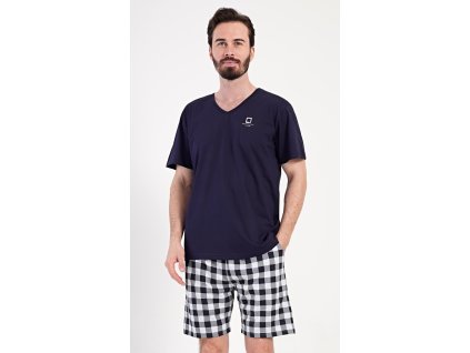 Pánske pyžamo šortky Alfréd (Varianta tmavě modrá; 1XL)