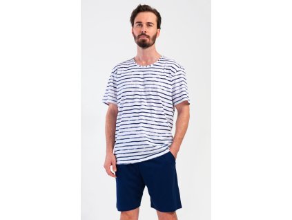 Pánske pyžamo šortky Simon (Varianta tmavě modrá; 1XL)