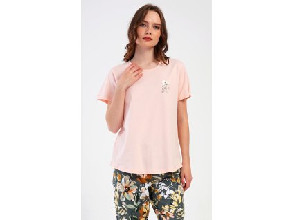 Dámske kapri pyžamo Márie (Varianta světle lososová; 1XL)