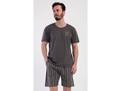 Pánske pyžamo šortky Nathan (Varianta tmavě šedá; M)