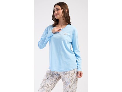 Dámske pyžamo dlhé Alex (Varianta světle modrá; 1XL)