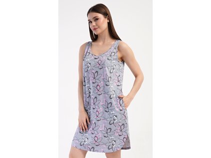 Dámska nočná košeľa na ramienka Mia (Varianta šedá; S)