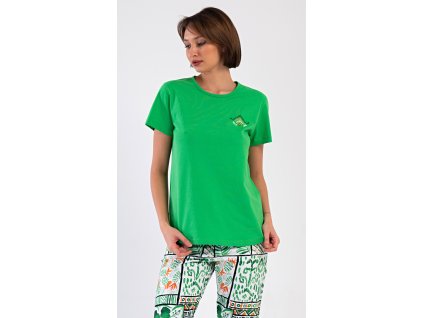 Dámske pyžamo kapri Janette (Varianta zelená; M)
