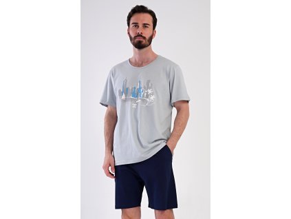 Pánske pyžamo šortky Bruno (Varianta světle modrá; XL)