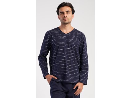 Pánske pyžamo dlhé Bart (Varianta tmavě modrá; M)