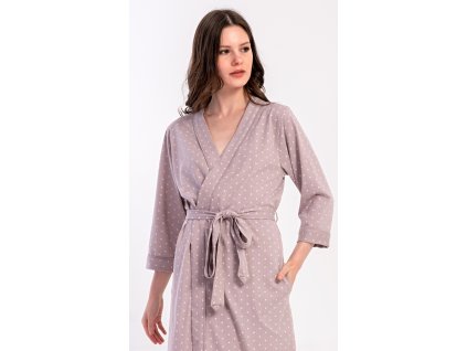 Dámsky župan krátky Adélka (Varianta kakaová; S)