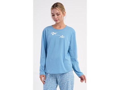 Dámske pyžamo dlhé Natural life (Varianta modrošedá; XL)