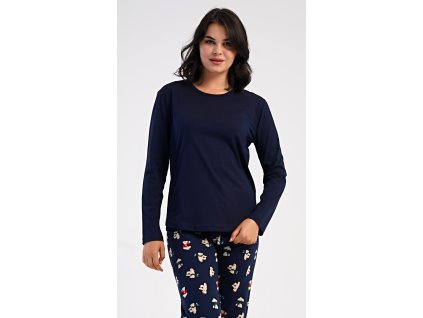 Dámske pyžamo dlhé Sabrina (Varianta tmavě modrá; S)