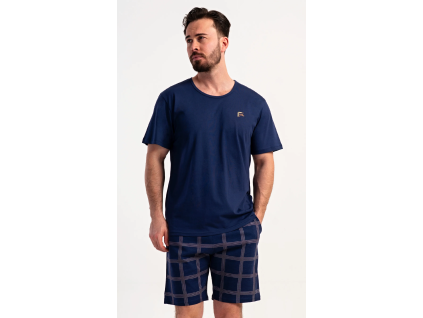 Pánske pyžamo šortky Tomáš (Varianta tmavomodrá; 1XL)