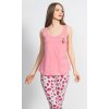 Dámske pyžamo kapri Jahoda (Varianta světle lososová; S)