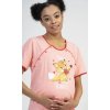 Dámska materská nočná košeľa Líška (Varianta lososová; S)