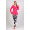 Dámske pyžamo dlhé Martina (Varianta malinová; XL)