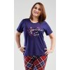 Dámske pyžamo kapri Forever (Varianta tmavě modrá; 4XL)