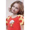 Detská nočná košeľa s krátkym rukávom Kurča (Varianta červená; 11 - 12)