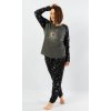 Dámske pyžamo dlhé The Moon (Varianta tmavě šedá; 1XL)